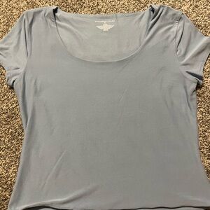 Sincerely Jules Soft Blue Short Sleeve Top